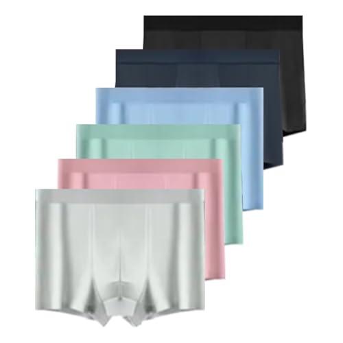 PIXUM Men's Breathable Mesh Underwear Support Pouch Men's Boxer Brief,Anti-Chafing,Moisture-Wicking Grey 2XL