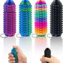 Little Pain Ouchies Fidget (3 PCS), With Clicker Button & Spinner Pain Stim Fidget Sensory Toy for Adults & Teens. 3D Printed Spin Spiky Grippie Keychain for Stress Relief & Focus Novelty Gifts (Laser)