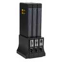 Mind Reader Utensil Dispenser, Silverware Organizer, Plastic Fork Spoon Dispenser, Kitchen, 10.25"L x 10.75"W x 24.5"H, Black