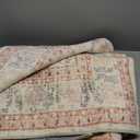 Pink Runner Rug 2' x 6' Non Slip Runner Rugs for Hallway Washable Kitchen Rugs Laundry Room Mats Floor Carpet Runners for Entryway Kitchen Bedroom, Distressed Pink