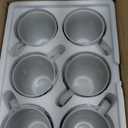 VEWEET Ceramic Coffee Mugs Set of 6, 11 OZ Coffee Cups Set with Handle, White Mugs Set Porcelain Cup Set for Kitchen, Microwave Dishwasher Safe, Series Fiona