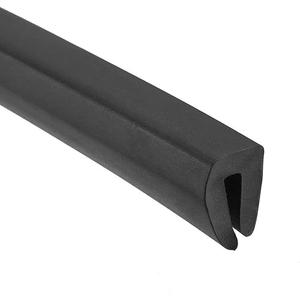 Boxonly U-Shaped Rubber Edge Sealing Strip Edge Trim 8mmx6mm Black U Channel Edge Protector Length 3M