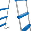 DIMAR GARDEN 3 Step Pool Ladder 43 Inch Heavy Duty Metal Steel Frame Above Ground Swimming Pool Ladder, Blue