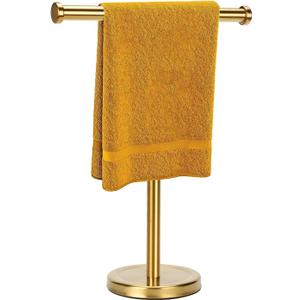 Hand Towel Holder Stand with Heavy Base, Hand Towel Rack for Bathroom (Stainless Steel, Gold Brushed)