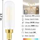 Frosted E12 Led Bulb Dimmable 6W Candelabra Led Bulbs 4000K Daylight T6 T6.5 E12 Edison Bulbs 60 Watt for Chandelier, Ceiling Fan Light, AC120V 600LM Candelabra Light Bulb 6Pack.
