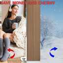 Door Sweep for Bottom of Door, 39.2" L Integrated Design with Brush, Self Adhesive Under Door Draft Stopper for Bottom of Door, Door Seal Dust/Noise/Hot or Cold Air Insulation, White 2" W