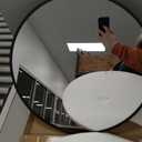22 Inch Black Round Circle Mirror for Bathroom Wall, Metal Frame