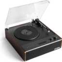Victrola Eastwood Signature 3-Speed Bluetooth Turntable with Built-in Speakers and Dust Cover | Upgraded Turntable Audio Sound | Espresso (VTA-73-ESP)