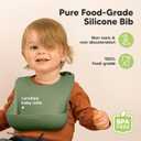 KeaBabies 2-Pack Silicone Bibs for Babies, Toddlers Girl, Boy Sturdy Food-Grade Baby Bibs for Eating, Large Food Catcher, Clean & Put On Easily, Waterproof Toddler Feeding Essentials (Slate)