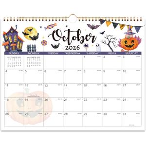 Calendar 2026-2027 - Wall Calendar 2026-2027, July 2026 - December 2027 Wall Calendars, 14.8'' x 11.6'', with Julian Dates, Hanging Hole, Thick Paper