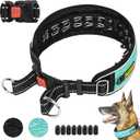 Mayerzon Martingale No Pull Collar for Large Medium Dogs Pitbull German Shepherd Rottweilers, Patented Reflective Anti Pull Dog Walking Collar with Buckle for Training Hiking, Adjustable(M, Cyan) (Medium,2.5mm,14''-18''Neck)