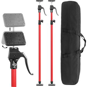 Cabinet Jack for Installing Cabinet,2 Pack Adjustable 3rd Hand Support Pole Extend from 47.2" to 114.2",Premium Steel Cabinet Lift Jack Support up to 200 lbs,with Storage Bag (Red)