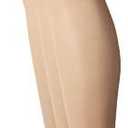No nonsense Women’s Graduated Compression Control Top Pantyhose - Sheer Leg, Firming Control, Size: B, Bare Bisque - 3 Pair Pack