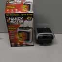 Ontel Handy Heater Turbo Wall Outlet Plug In Heater – Portable Indoor Ceramic Space Heater w/Adjustable Thermostat, 12Hour Timer, Auto Shut Off, Quiet – Plug In Wall for Office, Bedroom, Camping