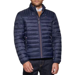 Tommy Hilfiger Men's Ultra Loft Lightweight Packable Puffer Jacket (Standard and Big & Tall) (Medium, Midnight)