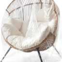 53 x 43 x 45 Inches Clear Patio Egg Chair Cover Waterproof Wicker Egg Swing Chair Covers Resistant Plastic Patio Furniture Cover for Home Garden Outdoor Furniture Favor