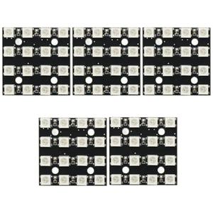 5Pcs 16Bit RGB 4x4 4 * 4 LED WS2812B WS2812 5050 RGB LED Matrix Integrated Drive Drivers Board LED Module for Arduino