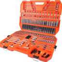 264-Piece Mechanics Tool Set, SAE & Metric Impact Socket Set, 1/2'', 1/4'', 3/8'' Drive, Deep & Shallow, CR-V Steel, with 90-Tooth Ratchet, Extension Bar, Universal Joint, with Molded Case