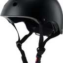 Kids Bike Helmet, Adjustable and Multi-Sport, from Toddler to Youth, 3 Sizes (Medium: 21.3" - 22.4", Black)