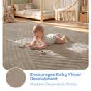 Baby Play Mat for Floor 1.3" Thick Foam Padded Area Rug 59"x 79" (Brown)