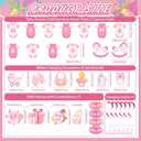 Baby Shower Decorations for Girl- Baby Shower Banner Pink Paper Welcome Baby Banner Welcome Baby Sign