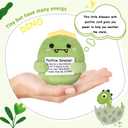 6 x Positive Cute Dinosaur Plush Toys, 3.5" Emotional Inspirational Support Dinosaur Plush with Positive Card, Funny Stuffed Animal Birthday Gifts for Women Men Her Friends Coworkers Colleges Graduation