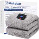 Westinghouse Electric Blanket Full Size, Soft Plush Sherpa Heated Blanket with 10 Heating Levels & 1-12 Hours Auto-Off, Machine Washable, 80x84 inches, Charcoal
