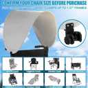 Wheelchair Umbrella Canopy with Adjustable Clamp Sun Shade Rain Cover Wheelchair Accessory Sun Protection for Manual and Electric Wheelchairs Outdoor