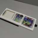 MOSNOVO for iPhone 17 Case | Military Grade 6.6ft Drop Tested | Camera Control | Clear with Red Flower Skull Design