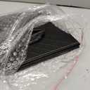 3 Way Foldable Full Length Mirror with Handle Leather 31.89 x 11.22 Inches Portable Hanging Travel Mirror Rectangular for Makeup Dance Home Fitness Spa Hair Styling (Black)