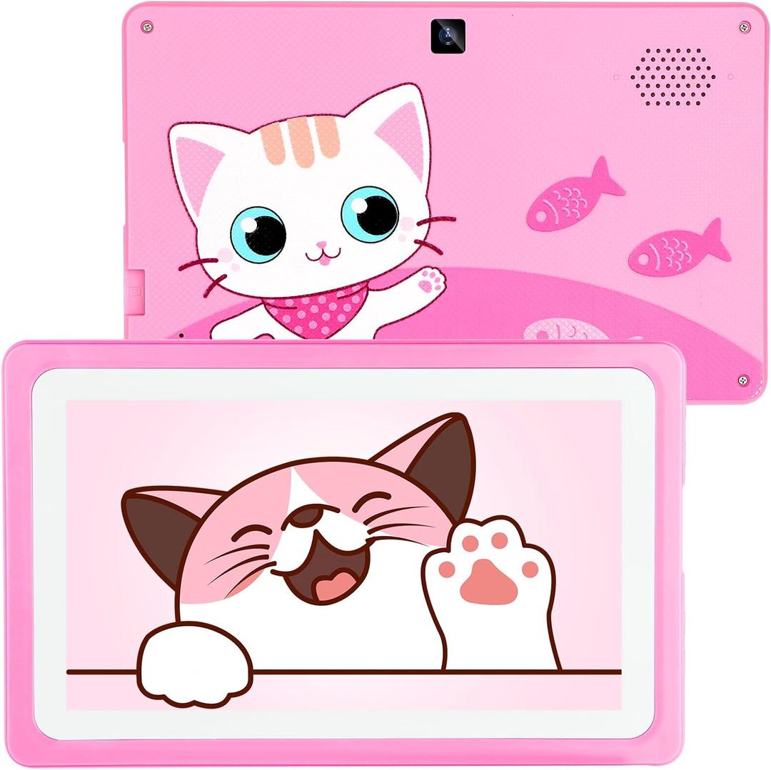 Kids Tablet 7 Tablets for Kids with Parental Control, WIFI Childrens Tablets for Toddlers with Plenty of Offline Child learning Apps Pre-installed, Toddler Tablet 3-7 Years Boy Girls GiftPink)