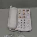 Big Button Phone for Seniors, Corded Landline Telephone with Handsfree Function and 9 Groups of Memory, One-Touch Dialling,Suitable People with Vision Disorders/Hearing Damage (EX-LD-858HF)