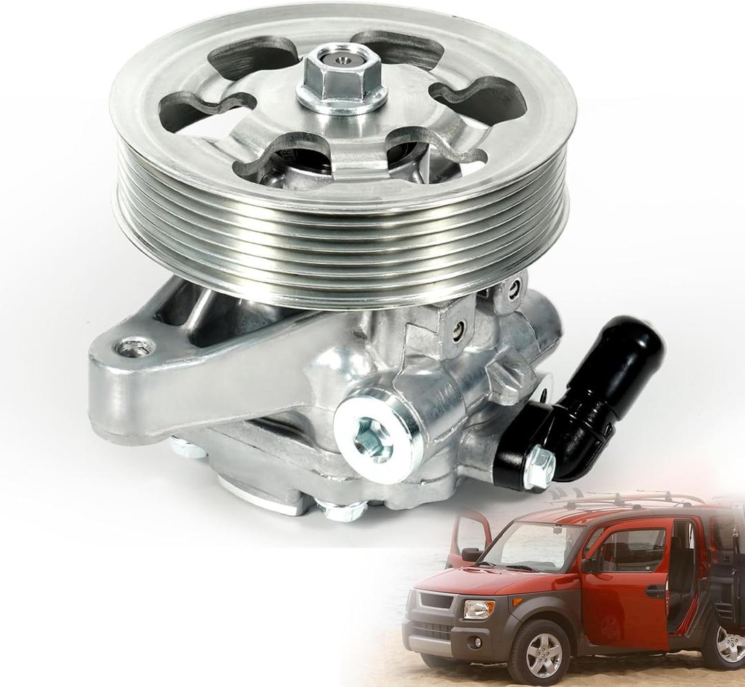 LEAPTREND Power Steering Pump with Pulley Compatible with Acura RSX 2.0L TSX 2.4L Honda Accord CR-V Element 2002-2011 Replace 21-5419, 56110-PZD-A02, 56110-PNB-A03