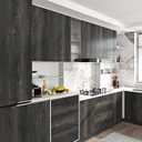 Livelynine Dark Wood Peel and Stick Wallpaper Grey Contact Paper for Countertops Waterproof 15.8x197 Espresso Desk Wallpaper Kitchen Countertop Peel n Stick Cabinet Covering Laminate Vinyl Wrap Roll