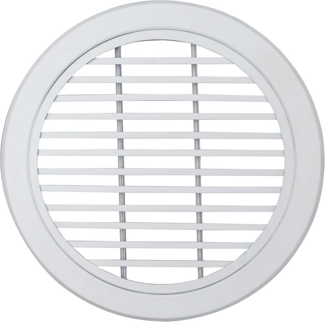 10 Inch [Neck Size] Round Air Vent Covers Modern AC Grille for Ceiling, Walls & Floors Air Duct Vent White HVAC Diffuser Cover Heater Vents Register Aluminium Air Outlet 0 Degree Airflow Circular Vent