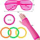 1980s Outfits Clothes Shirts Dress for Girl Neon (L)