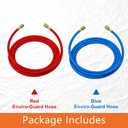 9FT 34722 Enviro-Guard Hose Set for Hvac Hoses, Red & Blue R-134a Enviro Guard Hose Set for 34788, 34288, 34134Z RRR Machines, 740 PSI Working Pressure / 3700 PSI Burst Pressure
