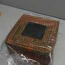 Rattan Tissue Box Cover Natural Woven Facial Napkin Holder Square (Honey Brown, 5.5x5.5x5.9 Inch)