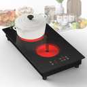 VBGK 2 Burner Electric Cooktop,3000W Built-in & Countertop Portable Electric Stove Top with 9 Heating Level, Timer & Kid Safety Lock, LED Touch Control,220V Cook Top (No Plug)