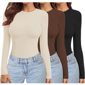 Ekouaer Womens 3 Pack Long Sleeve Shirts Crew Neck Stretch Fitted Underscrubs Trendy Basic Tops Lightweight Thermal Tee
, M Ekouaer Womens 3 Pack Long Sleeve Shirts Crew Neck Stretch Fitted Underscrubs Trendy Basic Tops Lightweight Thermal Tee
, M