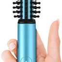 Farery Mini Thermal Brush 3 Temperature Adjustable, 3/4 Inch Travel Curling Iron for Short Hair, Heated Round Brush for Touch-ups and Small Curls, Lightweight Curling Wand for Thin Hair, Dual Voltage