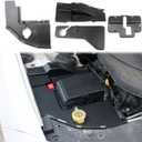 Black Plastic Engine Side Dust Cover Accessories for Dodge Charger 2011-2022 (4pcs in Engine Hood)