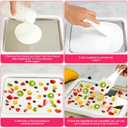 Rolled Ice Cream Maker - Instant Freeze Plate with 2 Scrapers, Food-Grade Stainless Steel Ice Cream Machine for Frozen Yoghurt, Rolled Ice Cream, Gelato, Soft Serve (White)