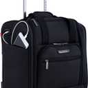 TPRC 15" Smart Under Seat Carry-On Luggage with USB Charging Port, Black Option, One Size