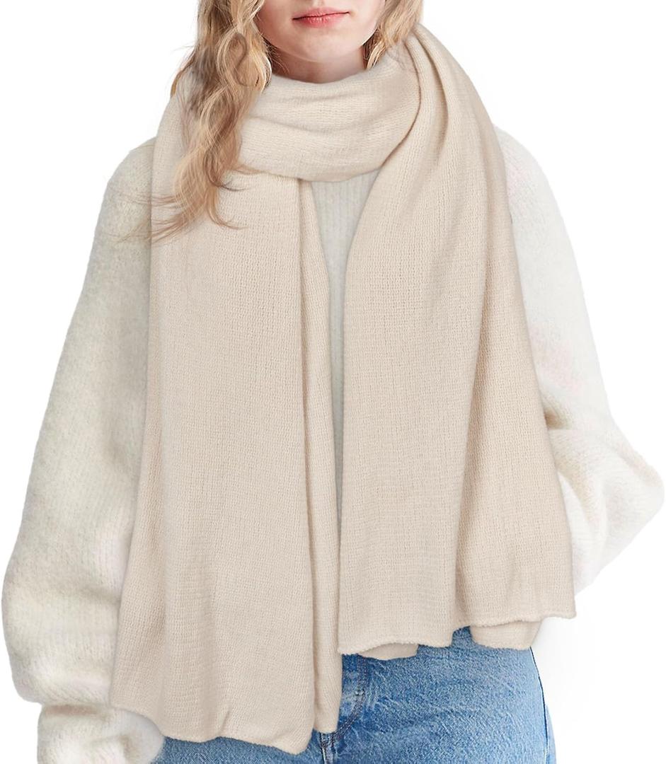 Womens Winter Scarf Long Soft Chunky Scarves Warm Blanket Oversized Shawl Wraps