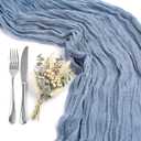 10 Pack Navy Blue Cheesecloth Table Runner, 17x108 Inch, Long Gauze Fabric Table Decor for Wedding, Party, Baby Shower, Boho Rustic Farmhouse