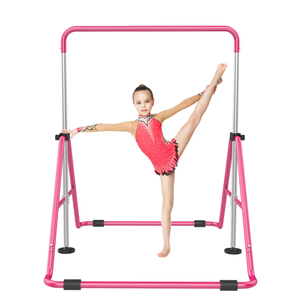 Expandable Gymnastics Bars,Adjustable Height Gymnastic Horizontal Bars,Junior Training Bar Children Folding Training Monkey Bars for Kids