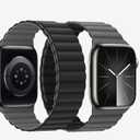 Bisikor Compatible with Apple Watch Band 49 46 45 44 42 41 40 38mm, Double Sided Wearable Silicone Magnetic Strap for iWatch Ultra SE Series 11 10 9 8 7 6 5 4 3 2 1 (38/40/41/42, Black/Gray)