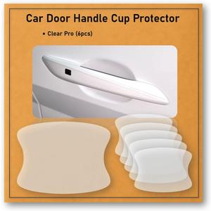6pcs(Pro) Customized Car Door Handle Cup Protector Made with 3M Paint Protection Film Pro Series, Sticker/Guard, Clear(Transparent), Anti Scratch, Universal Fit for Most Cars (Clear Pro/6pcs)