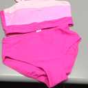 KANGKANG Girls Swimsuit Solid Color Block Adjustable Straps Teen Girl Bikini Set Kids Bathing Suits for Girls, Size 11-12 Years